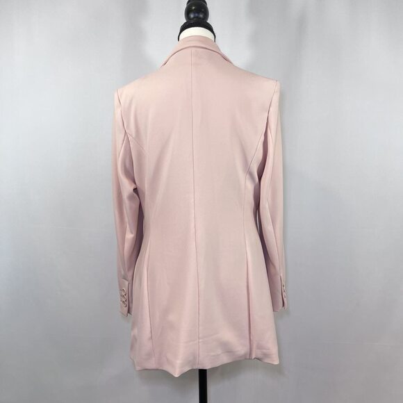 Boston Proper Beyond Travel Classic Boyfriend Blazer jacket pink womens sz 12 - Picture 3 of 11